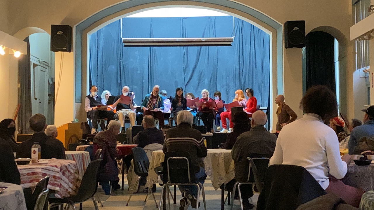 MOREOpera Community Chorus performing at the Vladeck Hall